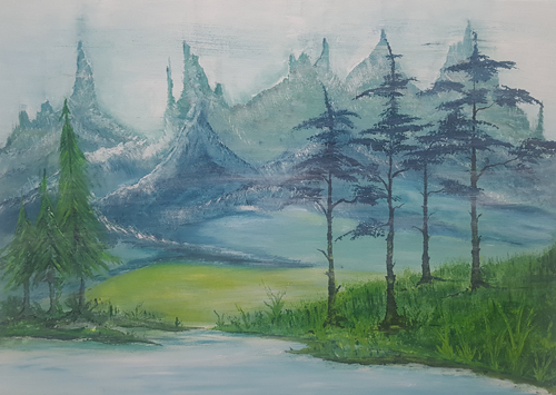 Painting: acrylic Size: 80x50cm