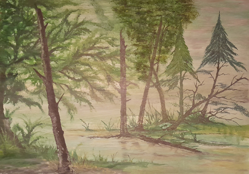 Painting: acrylic Size: 80x50cm