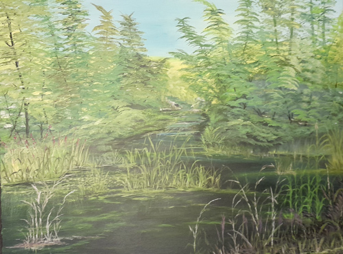 Painting: acrylic Size: 100x80cm