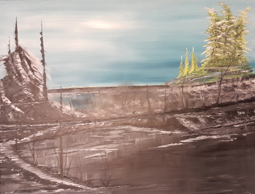 Painting: acrylic Size: 100x80cm